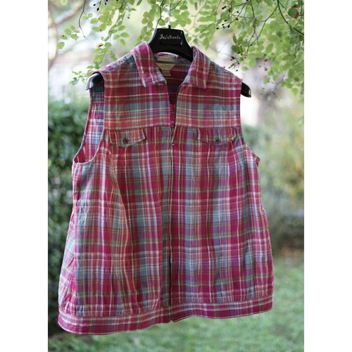 Camicia smanicata quadretti - camicia,