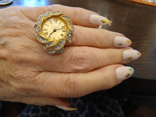Anello orologio cocktail