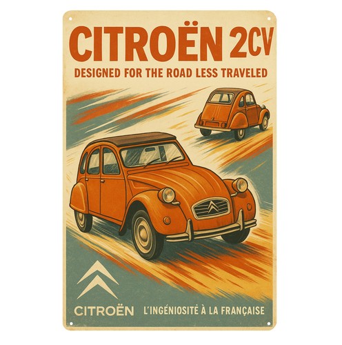 Poster metallo per auto - in,