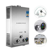 Scaldabagno Caldaia Acqua Calda GPL 16L 32KW Istantaneo a Gas Butano Display LED