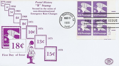 1818 eagle fdc 1981 - +,