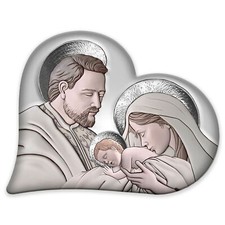 Capezzale sacra famiglia in legno HEART THE KISS CERAMIC GREY 50x65 cm