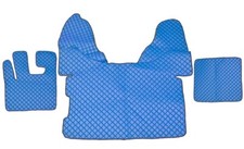 Tappetini Blu In Eco Pelle Per