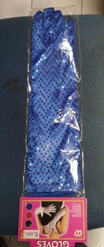 Guanti lunghi donna blu - -,