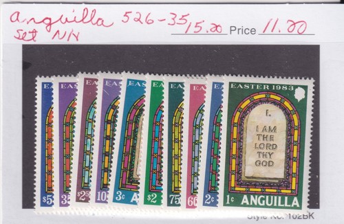 Anguilla scott 526 535 - anguilla, mnh