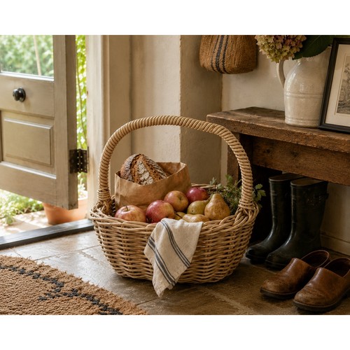 Cesto mercato vimini vintage