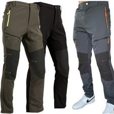 Pantaloni da lavoro uomo multitasche invernali felpati con tasche laterali  S XL