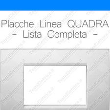 Placche Placchette 3,4, 6 M. compatibili Bticino Matix - Linea QUADRA (+ colori)