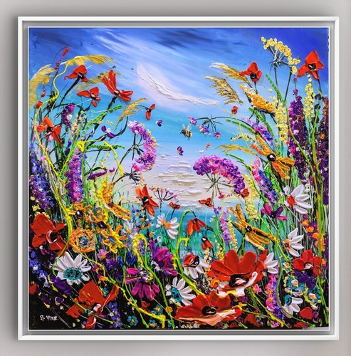 Quadro olio tela fiore - quadro,