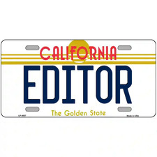 Editor California Metal Sign
