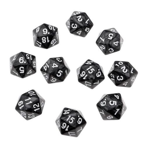 Jeu dés 20 faces - de,