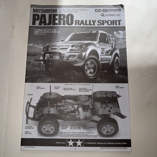 Manuale tamiya cc01 - manuale,