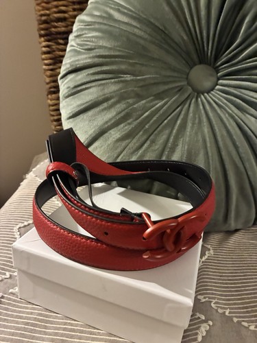 Cintura chanel rossa - rossa, pelle
