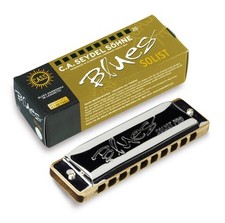 Seydel Soloist Pro Harmonica CHIAVE A SCELTA - Bel pettine in legno sigillato e custodia in pelle