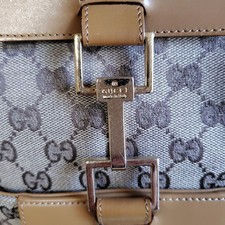 Gucci borsa a tracolla vintage GG Jackie tela marrone autentica F100173