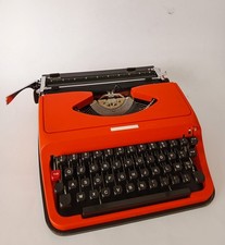 ♥ MACCHINA DA SCRIVERE ANTARES COMPACT VINTAGE SPACE AGE DESIGN ROSSA