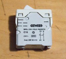 GW20413 16A Gewiss System - Interruttore Bipolare Magnetotermico