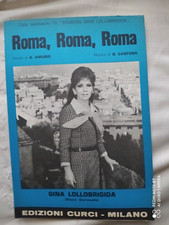GINA LOLLOBRIGIDA "ROMA, ROMA, ROMA" - SPARTITO SINGOLO VINTAGE (1969) - CURCI