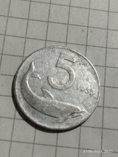 Moneta 5 Lire 1955 Delfino