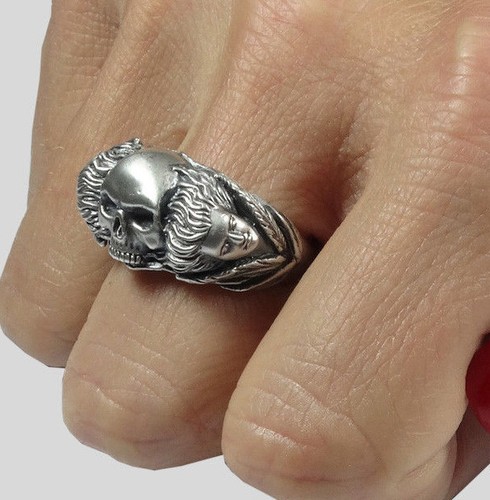 Anello donna teschio argento