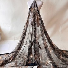 Oro Paillettes Pizzo Tessuto