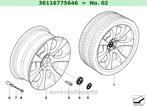 Bmw cerchio lega originale - cerchio,