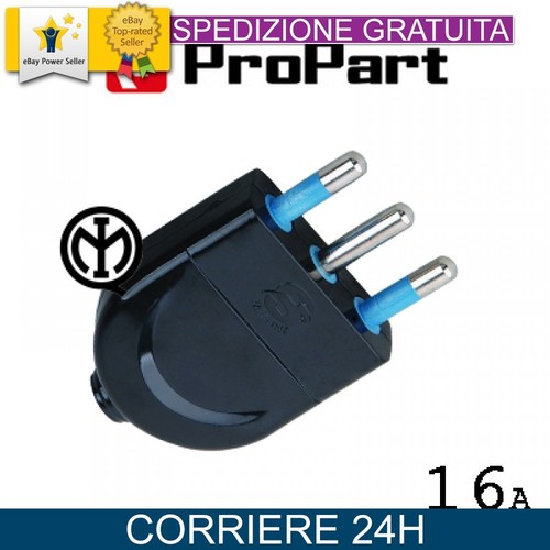 Spina elettrica 16a t - , nera
