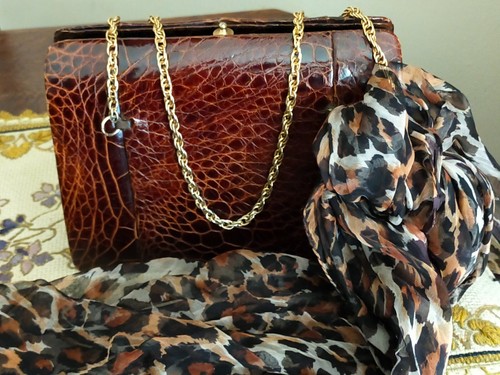 Borsa vintage rettile con - in,