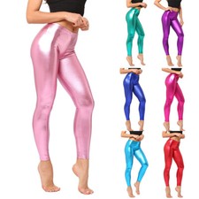 Pantaloni Wetlook Vita Alta Da