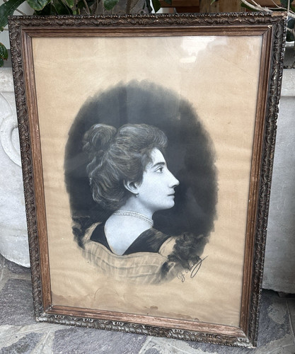 Antico quadro con cornice - ,