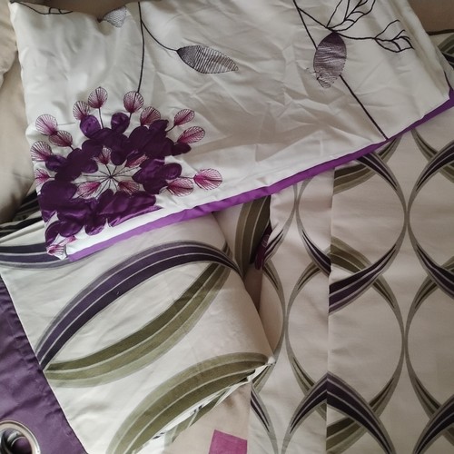 Tenda viola panna - , 74"x