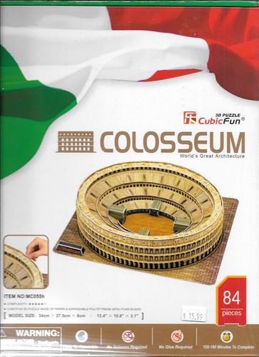 Puzzle architettura cubic - 3d,