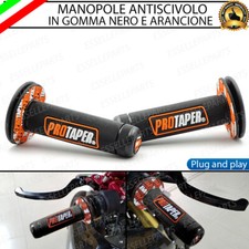 MANOPOLE MANUBRIO MOTO CROSS NERO ARANCIONE PER APRILIA MX 125 1980-1985 A