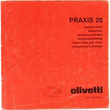 libretto uso manutenzione olivetti praxis 20 istruzioni uso macchina scrivere