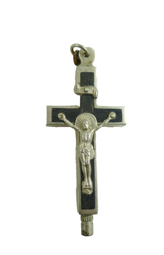 Antico crocefisso apribile - crocefisso,