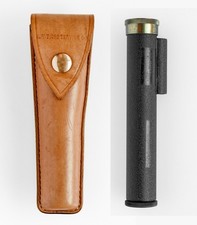 CANNOCCHIALE DA PUNTAMENTO VINTAGE KUKER RANKEN SURVEYOR LIVELLA A MANO CON CUSTODIA IN PELLE. IMMACOLATA!