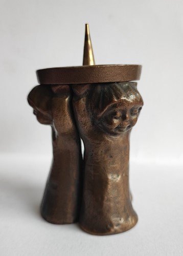 Art decò portacandele - art, bronzo