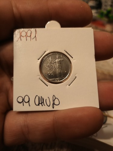 100 lire 1991 variante - , con