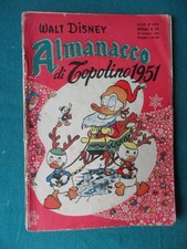 ED. MONDADORI   A. O . N 241  ALMANACCO TOPOLINO 1951 SI FIGURINE    ORIGINALE !