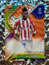 Topps Finest Athletic Club Bilbao Nico Williams Orange Wave Auto Signature /25
