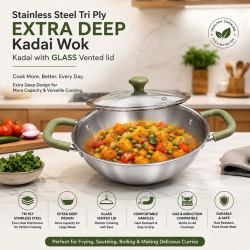 Triply padella wok kadai - wok,