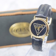 Orologio vintage anni 80 Guess unisex quarzo cinturino logo batteria nuova con scatola