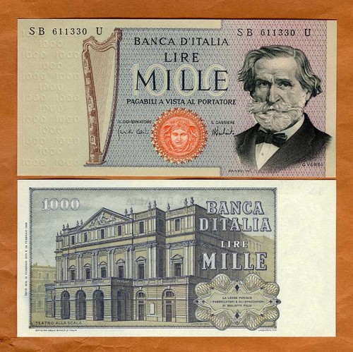 Italy 1000 lire 1973 - italy,, p-101c