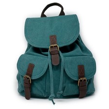 Zaino verde tela canvas uomo