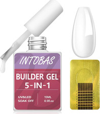 Kit Gel Ricostruzione Unghie Professionale 5 in 1, Builder Gel Unghie-15Ml, Smal
