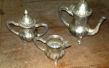piccolo SERVIZIO CAFFE d'epoca   placcato argento