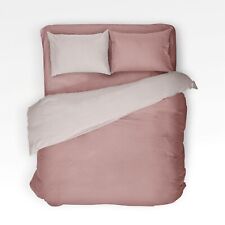 COPRIPIUMINO COTONE VERO TINTA UNITA DOUBLE FACE SACCO E FEDERE I SOGNI