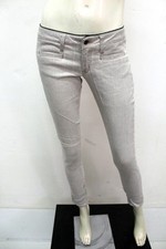 Jeans Guess Donna Skinny Taglia 27 Grigi Originali Beverly Logo Triangolo Nero