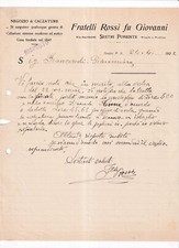 Carta Intestata Sestri Ponente Negozio Calzature Fratelli Rossi 1922 QX3379