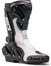STIVALI BOOTS MOTO SPORT RACING PISTA SIDI ST  BLACK WHITE NERO BIANCO TG 42